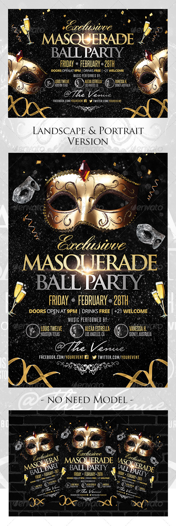 Masquerade Ball Flyer Template Free Database vrogue.co